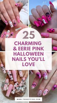 25 Cute And Spooky Pink Halloween Nails For A Unique Twist 3