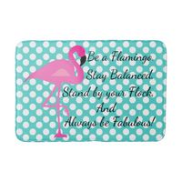 Be a Flamingo Polka Dot Bath Mat