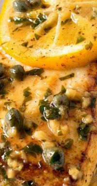 Pan Seared Halibut with Lemon Caper Sauce