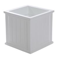 Mayne Large (25-65-Quart) 20-in W x 20-in H White Resin Self Watering Planter with Drainage Holes in the Pots & Planters department at Lowes.com