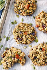 These Breakfast Cookies are a nutritional powerhouse, perfect to jump-start your day! Packed with fiber and protein, and any dried fruits, nuts, or seeds that you want.