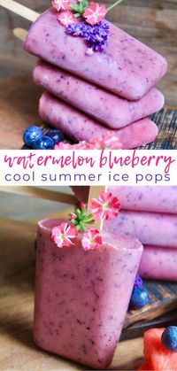 These easy watermelon popsicle recipe takes only minutes to make and the results are sooooo tasty! A little frozen yogurt makes them creamy and satisfying while honey and squeezes of fresh lime add zest, sweetness, and balance. #freezerpops #popsicles #summerpopsicles #popsiclerecipe #watermelonpopsicles