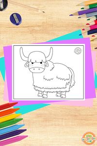 Free Printable Yak Coloring Page | Kids Activities Blog