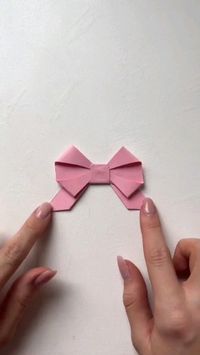 Coquette core  origami  paper crafts  handmade gifts  easy paper bow ✨ Credit: @angelsign_