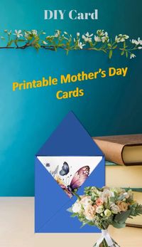 Happy Mother's Day Card Butterfly & Flowers Template ready to download and print. Use it to send a message to your Mother, a friend, your wife, your grandmother. Just to show you care.