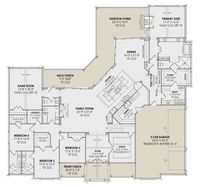 Craftsman Plan: 4,032 Square Feet, 4 Bedrooms, 4.5 Bathrooms - 7983-00065