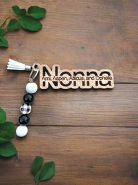 Nonna Personalized Keychain with Kids Names