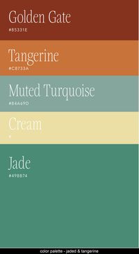 color palette - jaded & tangerine