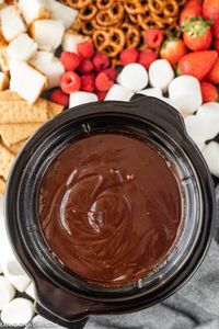 Crock Pot Chocolate Fondue - Eating on a Dime