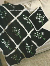 Crochet Lily Of The Valley Afghan Pattern KC1082 Beginner