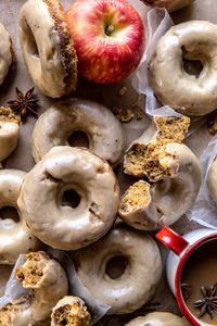 Baked Apple Cider Doughnuts with Cinnamon Maple Glaze | halfbakedharvest.com