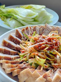 korean bossam – pork wraps