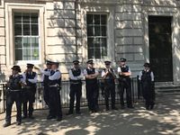 More police next to 10 Downing Street just as Theresa May announced her resignation