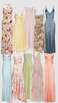 Mixed match bridesmaids dresses #bridesmaidsdresses #weddinginspo #pastel