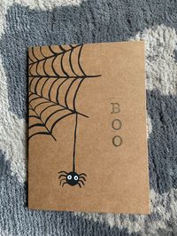 5 Halloween Cards. Each card is unique. No two cards are the same! Each card set comes with 5 envelops.