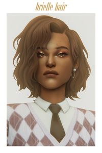 Discover this chic Sims 4 short hair CC at number 2h on my CC downloads list! This wavy bob frames the face with soft, effortless layers, adding a sophisticated yet casual vibe to your Sim's style. Plus, this list is packed with Maxis Match hair CC packs for both male and female Sims—perfect for a fresh, stylish update to your CC folder!