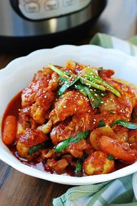 Instant Pot Dakbokkeumtang (Korean Spicy Chicken Stew)