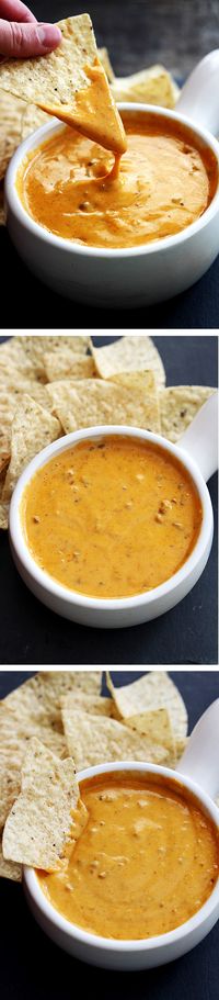 Copycat Chili's Famous Queso! This is so easy to make right in the crockpot and is the hit of the party!