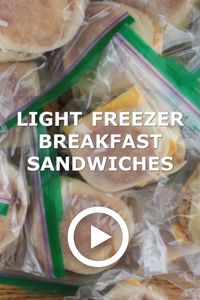 These Light Freezer Breakfast Sandwiches are perfect for mornings on the go. You can make 24 at once, freeze them, and pull them out one at a time to heat.  #breakfastsandwich #freezerbreakfastsandwich #FavoriteFamilyRecipes