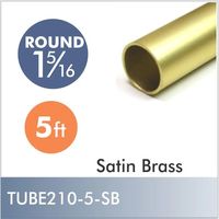 Aluminum 5ft 1-5-16" Diameter Rod, Satin Brass finish – Hardware Decor