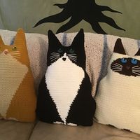 Crochet Pattern Cat Pillow Kitty Cushion Black Cat Tutorial - Etsy Turkey