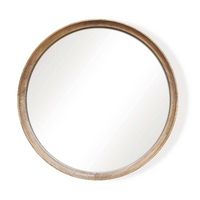 26" Classic Wood Round Mirror Natural - Threshold™ : Target