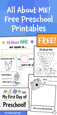 Grab your Free All About ME Printables for Preschool!   All About Me Theme | All About Me Activities for Preschool | All ABout Me Worksheets for Pre-K