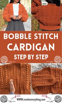 Crochet Bobble Stitch Cardigan