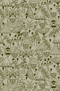 Limited edition, hand-designed mushroom garden wallpaper created in our London studio. Our beautiful mushroom garden print features a moss green base colour and is adorned with beautiful and bold mystical illustrations of insects, flowers and mushrooms. Like everything in the Harper & Blake store, this hand-drawn creation is made to bring a little joy to your life. With designs you cant find anywhere else, our made-to-order wallpaper designs are lovingly crafted in-house and printed sustaina