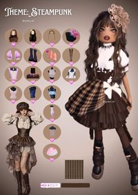 Roblox dti dress to impress girl Steampunk outfit idea #dresstoimpress #steampunk #roblox #dti