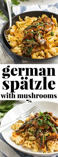 You don't need to travel to Munich to eat this traditional German dish called Jägerspätzle! This Bavarian classic is often served at the Oktoberfest and makes for a seriously exciting family dinner. They are small dumplings made from flour, eggs and milk. The sauce is a delicious rich Mushroom gravy, perfect for fall! My recipe was handed down to me by my Bavarian grandmother, so it's 100% authentic and tastes simply amazing. via @savorynothings