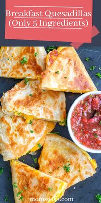 These easy breakfast quesadillas are a simple combination of flour tortillas, scrambled eggs, and shredded cheese. In this recipe, you’ll learn a fun technique to cook them super fast and with little to no mess.