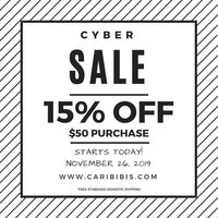 The Cyber Sale starts today!❤️ Get 15% off your purchase of $50!