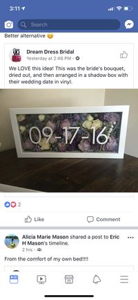 Like that this isn’t a tacky wedding shadow box.