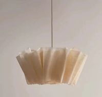 Japanese Style Pendant Light | Hand-knitted Fabric Lampshade | Warm Minimalist, Japandi, Biophilic