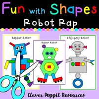 2D Shape and fine motor control practice  Fun with Shapes  Robot RapThree fun robotsStudents cut and paste the shapes to match each little picture in the top corner of the page. Each shape has a dotted line to cut around.Shapes included: triangle, square, circle, rectangle/oblong, oval, hexagonContents:3 large colored pictures3 colored pages of shapes for each pictureBlack and white copies of the above1 printable worksheet to draw and count shapesPurpose:Identifying 2D shapesCount shapesDraw sha