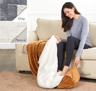 Velvet Sherpa Foot Pocket Throws | The Lakeside Collection