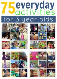 Big art projects are fun but everyday activities are simpler. How many of these 75 activities for 3 year olds have you done with your kids?