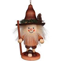 Christian Ulbricht Mushroom Man in Natural Wood Finish Hanging Figurine Ornament | Perigold