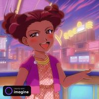 I made imagine app, of retro anime style, Keesha from the magic school bus rides again