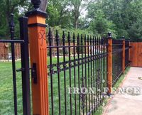 Using Wood Posts with Wrought Iron Fence for a Custom Look | Iron ...