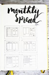 5 Creative Monthly Spread Ideas for your Bullet Journal