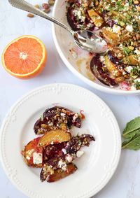 Roasted Beet Salad with Orange Tahini Dressing is a wonderful side that will go well with any type of meat or fish, or tossed over some arugula or baby spinach, it’s a satisfying meal in itself. It can be used with all red beets but I like to mix red and gold beets for a nice visual effect. The addition of chopped pistachios, feta cheese, mint and tahini-based dressing makes for a memorable salad that can be served warm or cold.