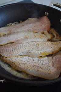 Pan Fried Perch with lemon parsley Sauce - Julia's Cuisine