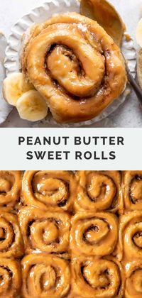 When banana cinnamon rolls and peanut butter come together for the most epic cinnamon roll recipe ever! If you love the peanut butter banana combo, you will love these! Vegan friendly recipe using plant based butter.