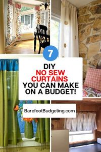 7 DIY No Sew Curtains You Can Make on a Budget! - Barefoot Budgeting