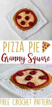 Pizza Pie Crochet Granny Square | Free Pattern from Sewrella