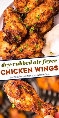 The best chicken wings are tender, juicy, and perfectly crispy! That's exactly what you get when you cook wings in an air fryer. This recipe uses a simple dry rub to add bold flavors, and a cooking method that yields some of the best wings you'll have!