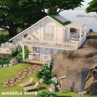 Rustic Eco Home 🌿 A cozy small rustic home for a single artistic sim who loves nature! No CC and Maxis Match 🌿 Windenburg 🌿 30x40 🌿 $59,230 the sims 4 house exterior || the sims 4 exterior || the sims 4 house || the sims 4 house ideas || sims 4 houses || sims 4 house plans #thesims4 #simshouse #simsbuild #showusyourbuilds #sims4maxismatch #sims4housebuild #simshome #dreamhouse #sims