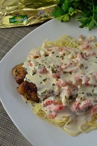 Restaurant style dinner made right in your own kitchen. Blackened Red Snapper covered in a Pepperjack cream sauce loaded with Louisiana crawfish!